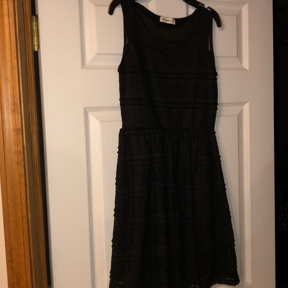 Black lace dress